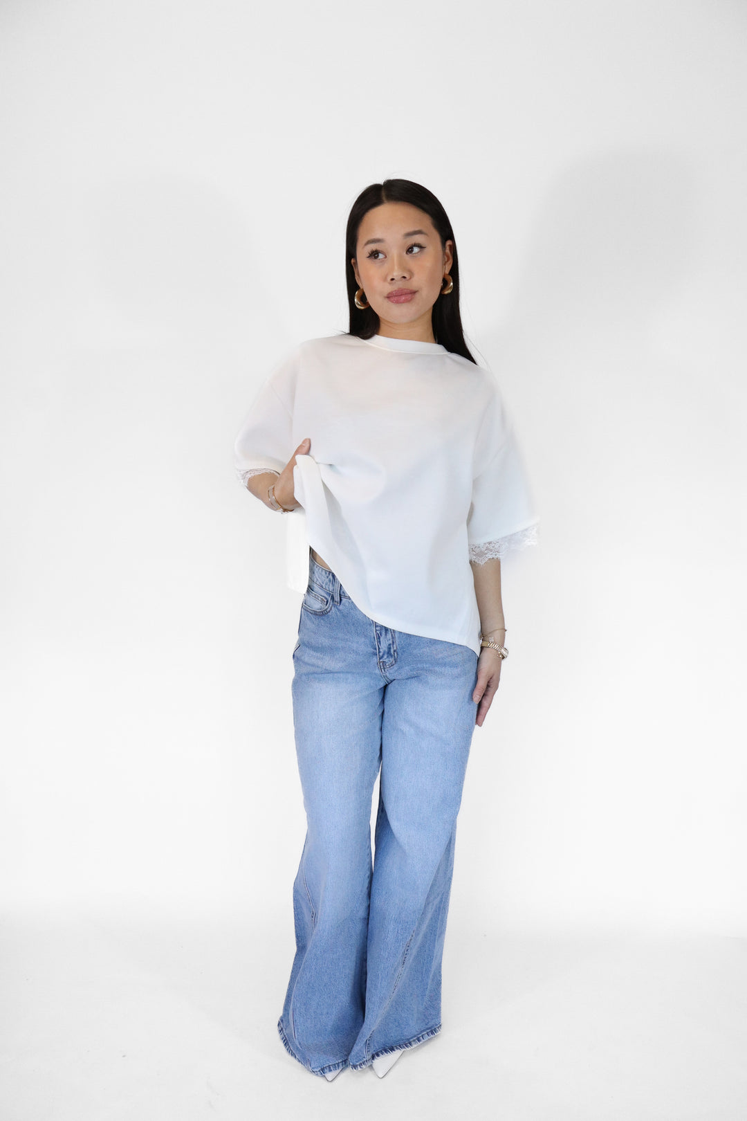 Palazzo Wide Leg Jeans - Light Stretch