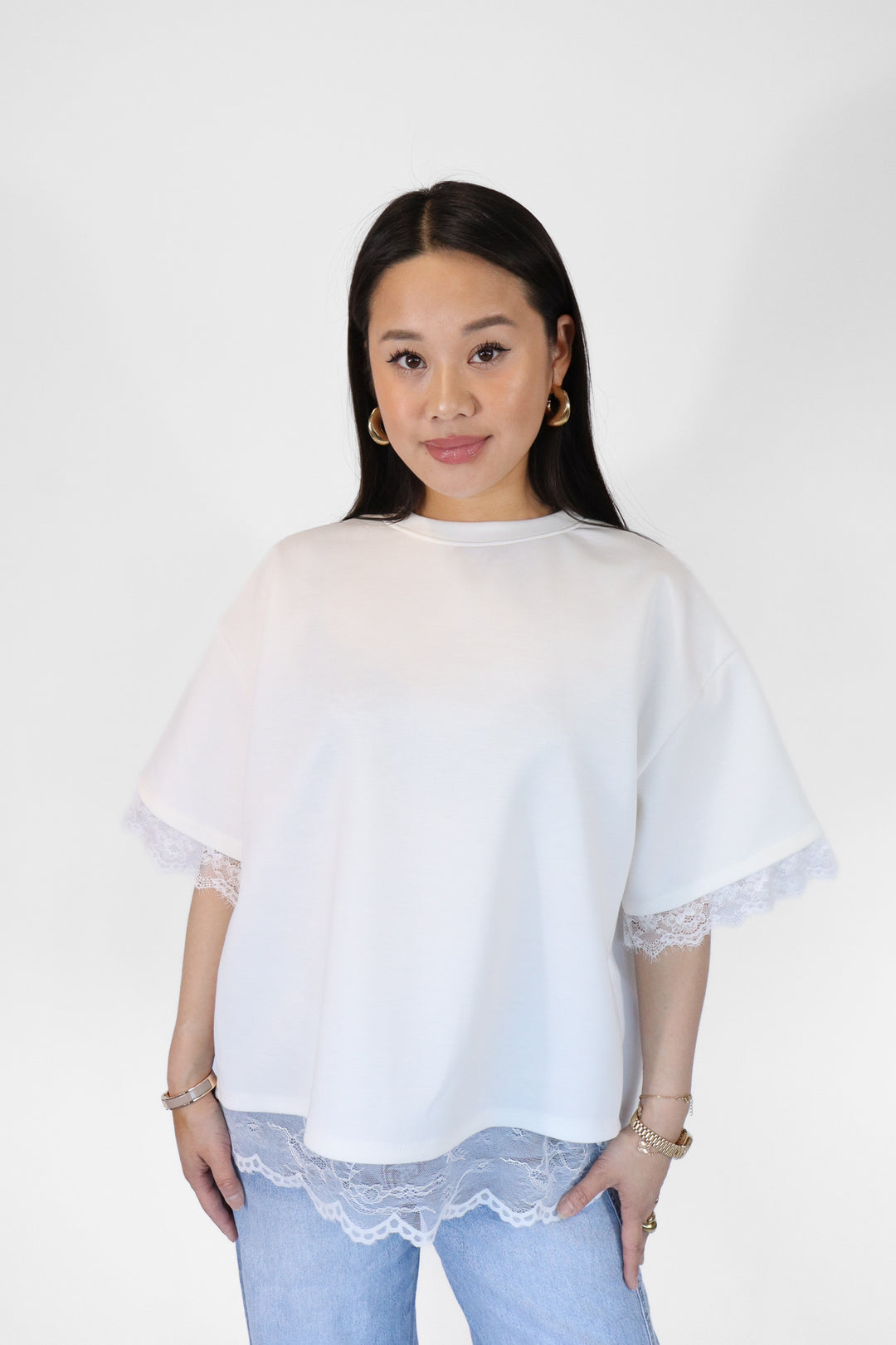 Lace Oversized Shirt