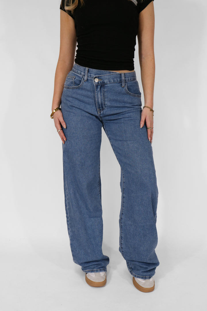 Britte TALL Twisted Wide Leg Jeans - Stretch