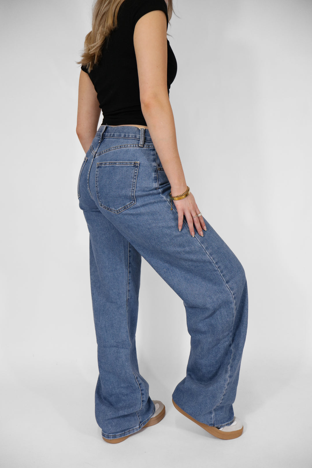 Britte TALL Twisted Wide Leg Jeans - Stretch