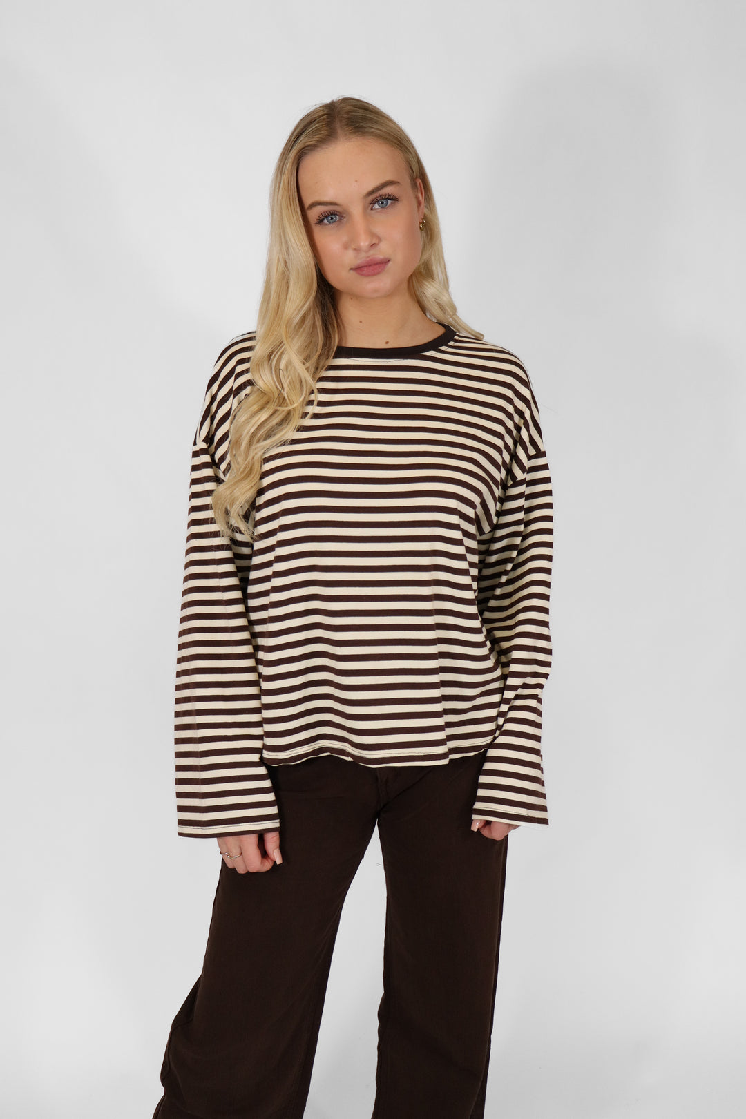 Puk Oversized Striped Tee - Red