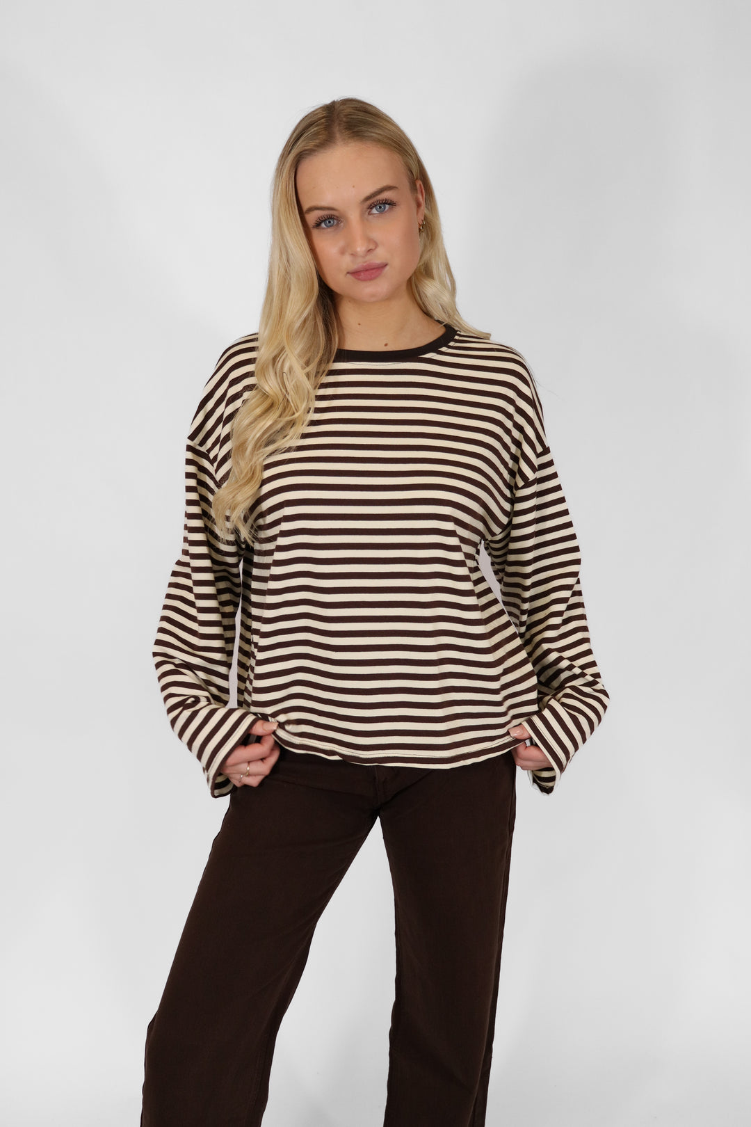 Puk Oversized Striped Tee - Red