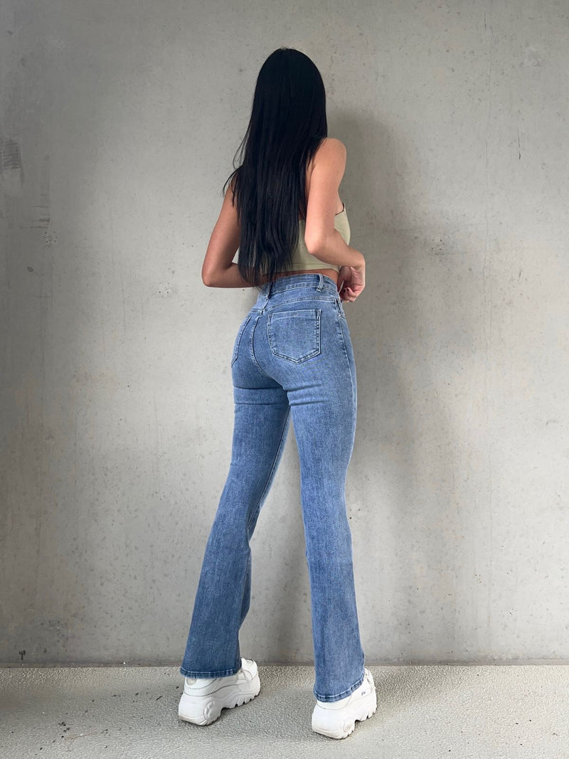 Alani Stretch Flare Jeans - Denim