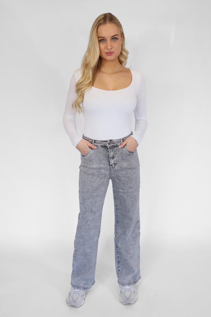 Suze Wide Leg Jeans - Stretch