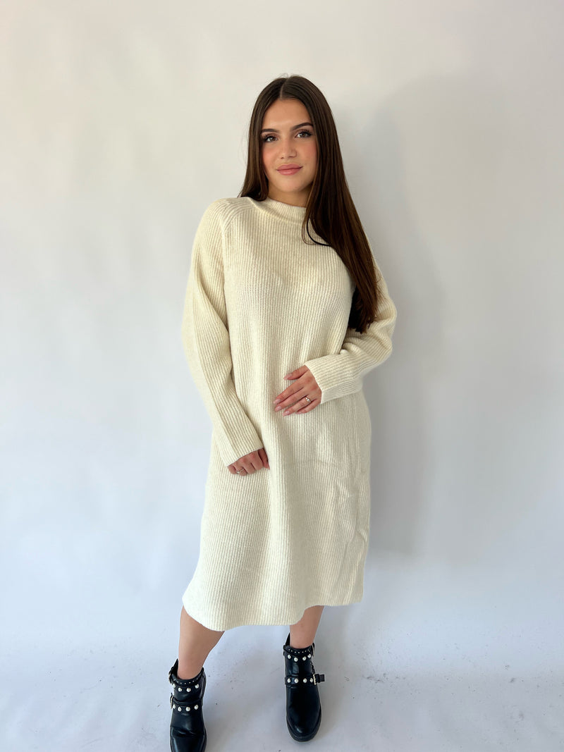 Karley Sweater Dress - Ecru