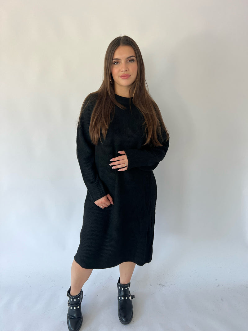 Karley Sweater Dress - Black