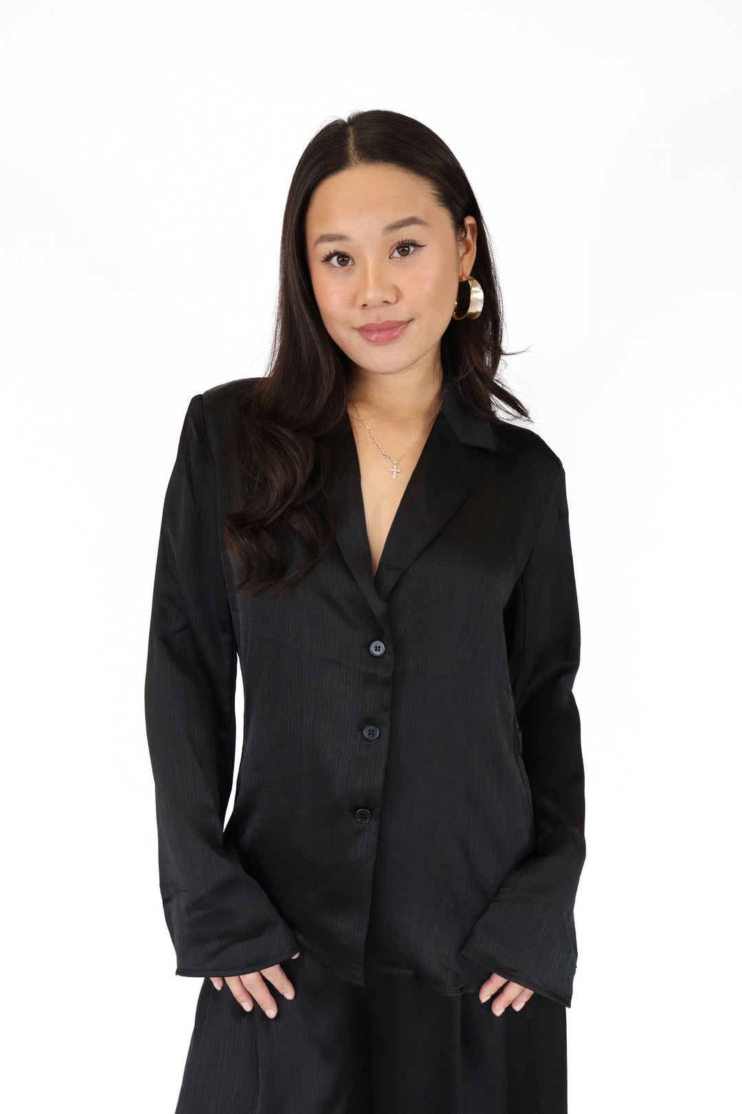 Cloud Nine Satin Waist Blouse