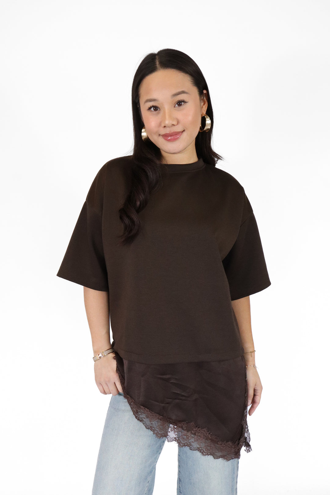 Zara Long Lace Top - Stretch