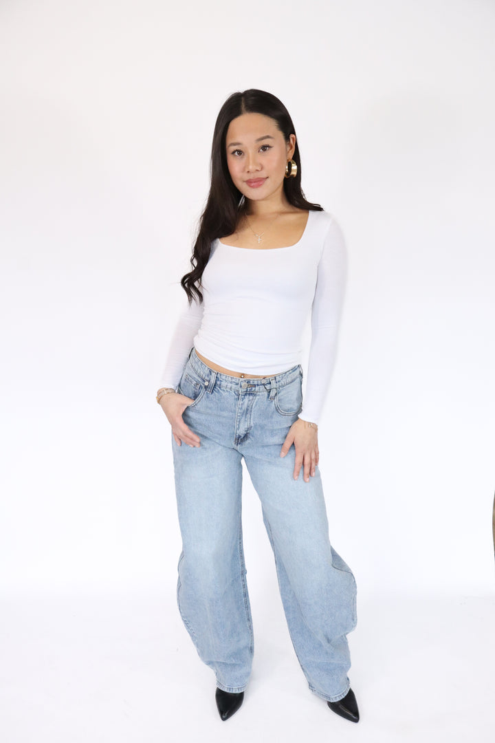 Ilay Balloon Wide Leg Jeans - Light Stretch