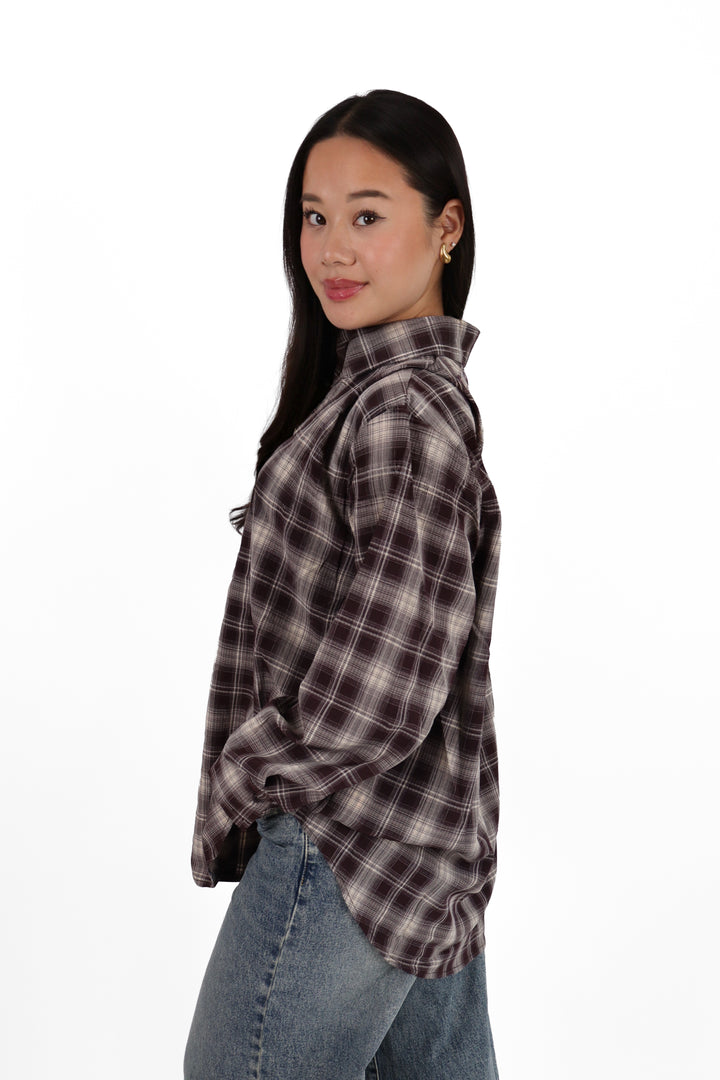 Hazel Oversized Check Blouse