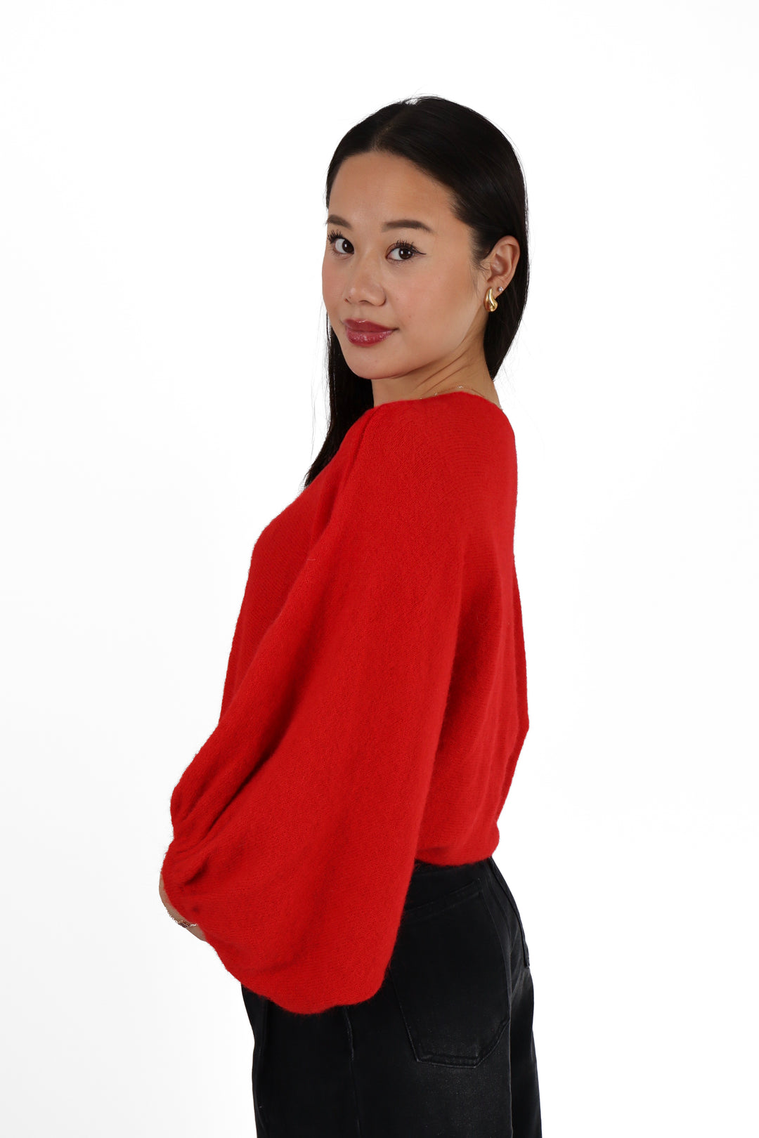 Hailie Off Shoulder Sweater - Stretch