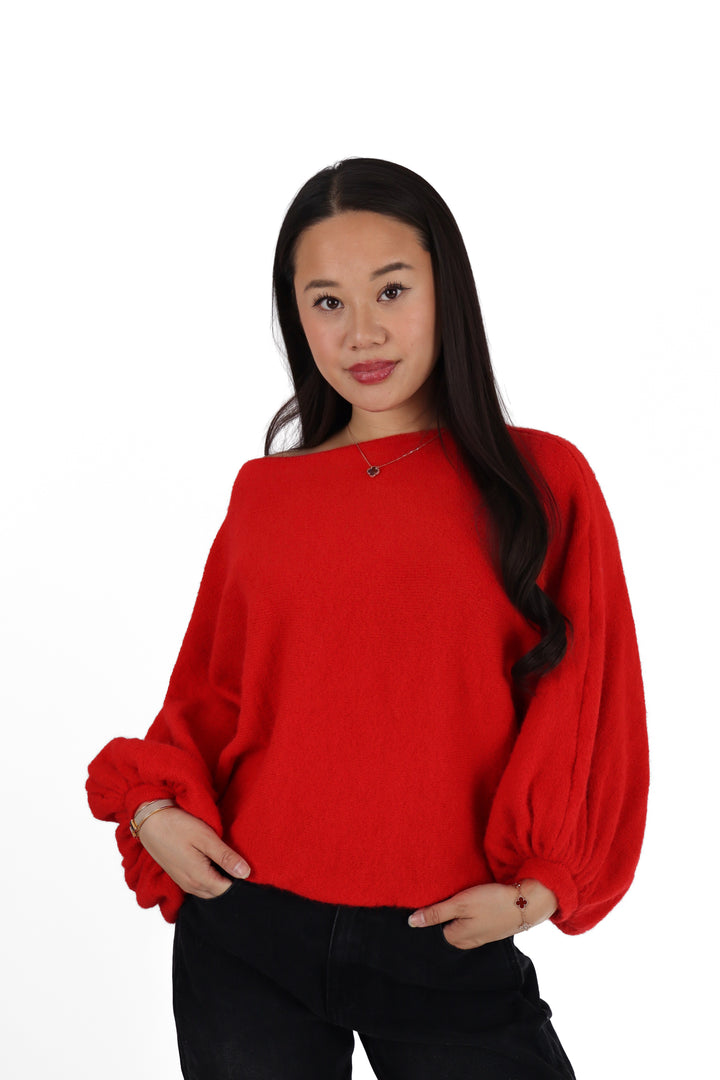 Hailie Off Shoulder Sweater - Stretch