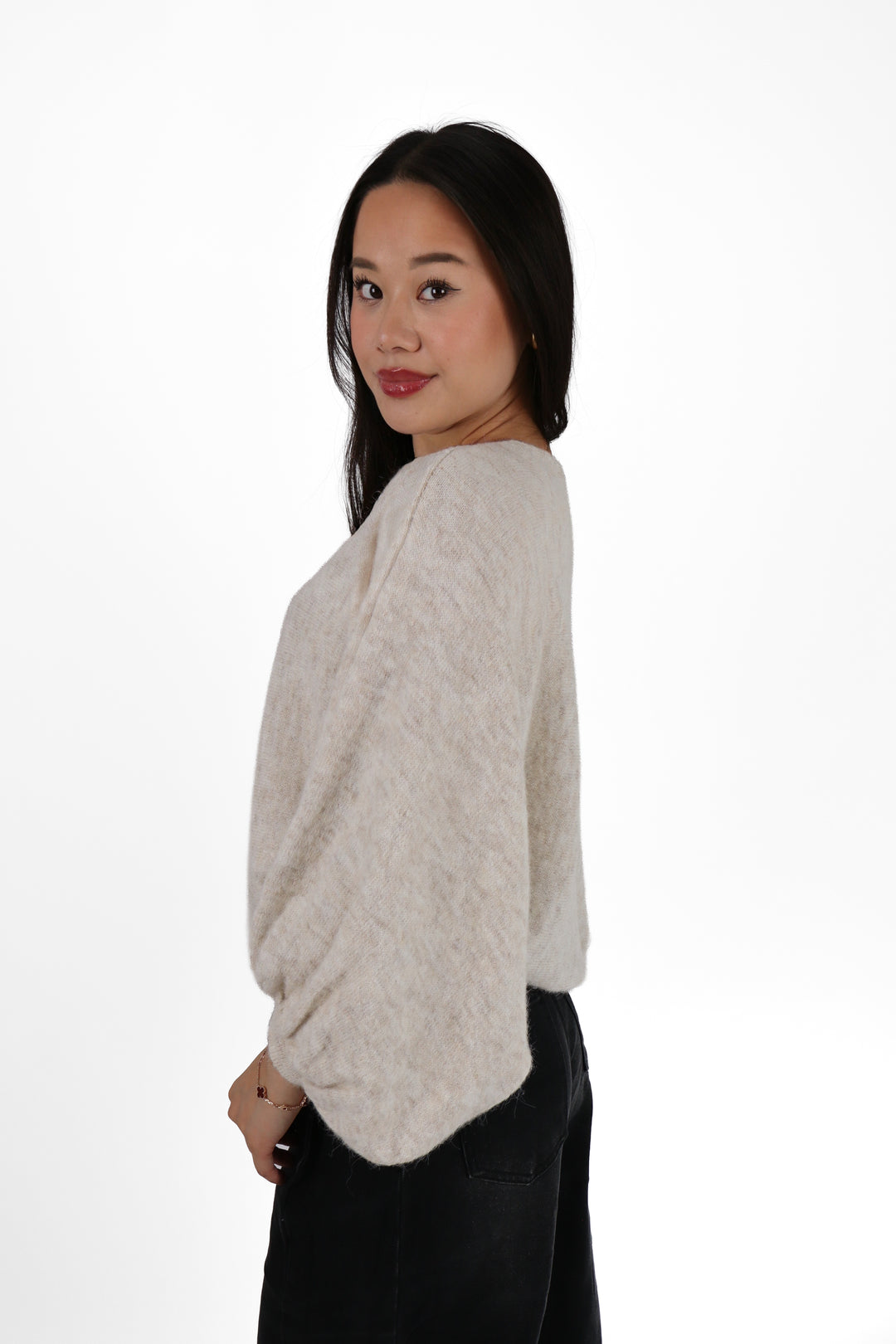 Hailie Off Shoulder Sweater - Stretch