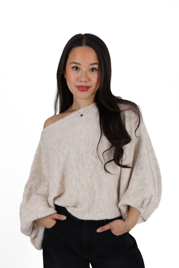 Hailie Off Shoulder Sweater - Stretch