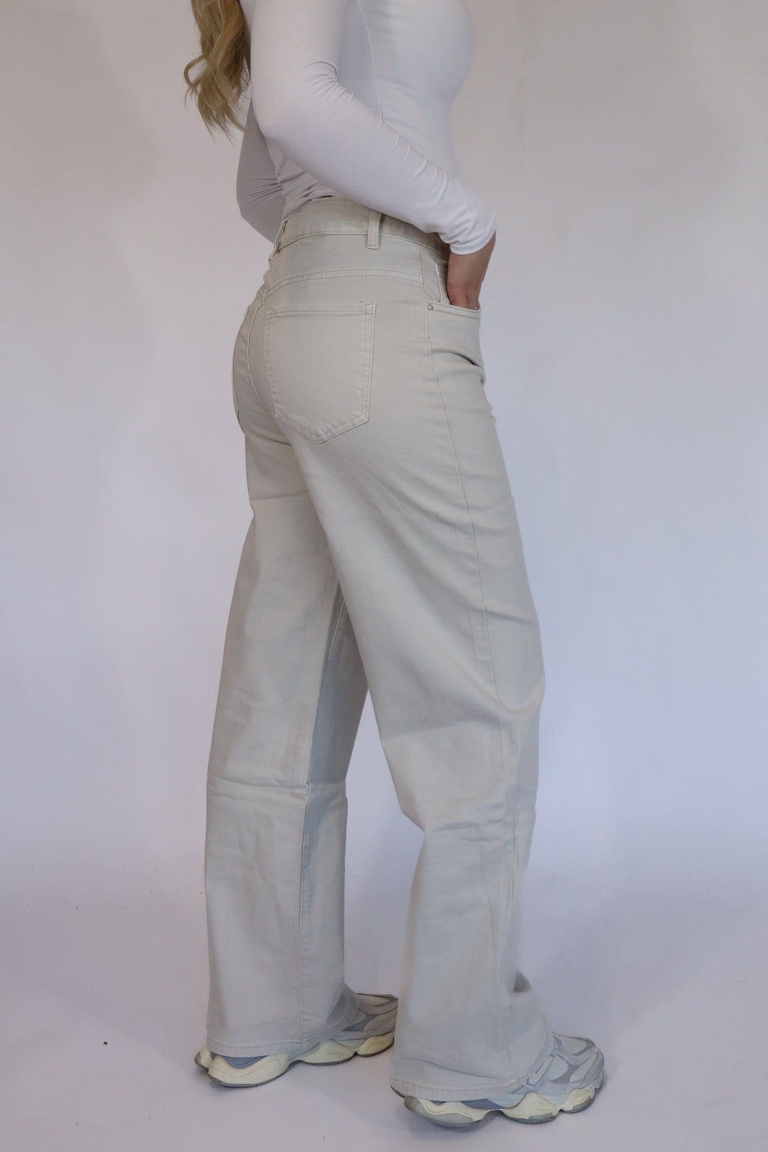 Lauren Plus Size Wide Leg Jeans - Stretch