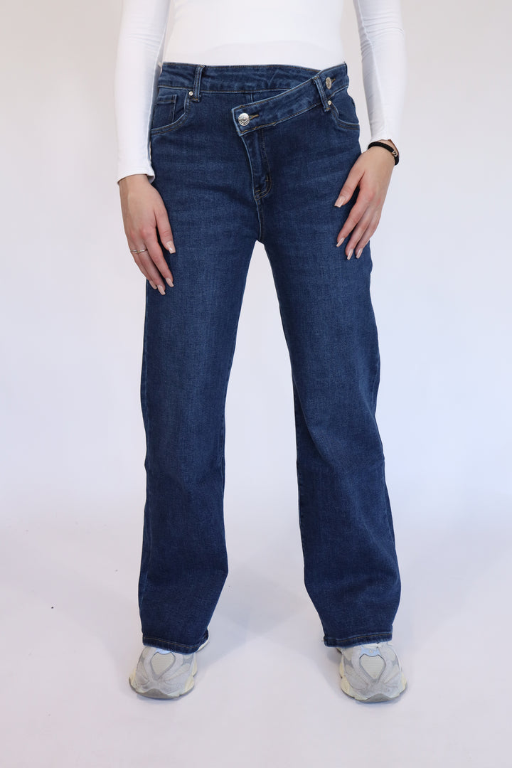 Hailey Plus Size Wide Leg Jeans - Stretch