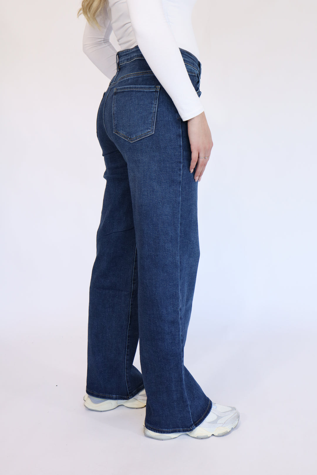 Hailey Plus Size Wide Leg Jeans - Stretch