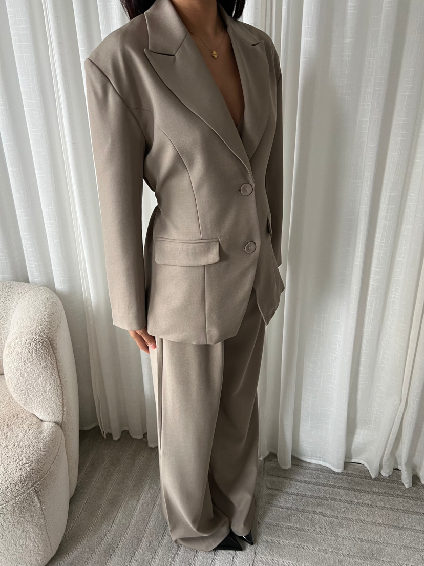 Belted Structured Blazer
