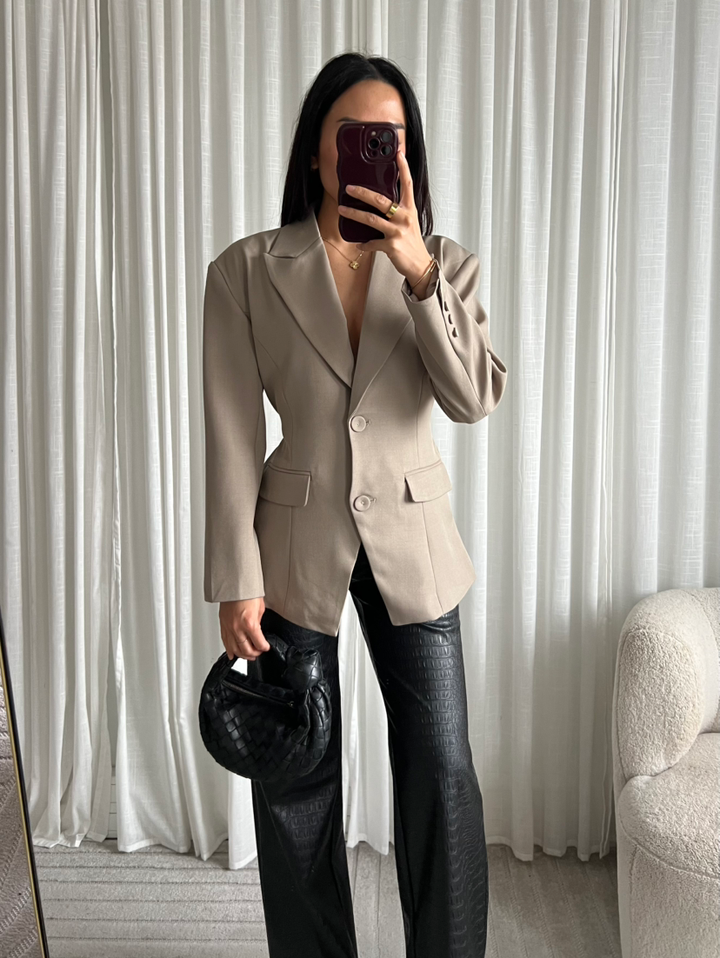 Belted Structured Blazer