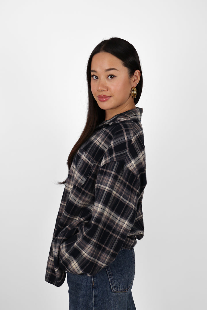 Mila Oversized Check Blouse