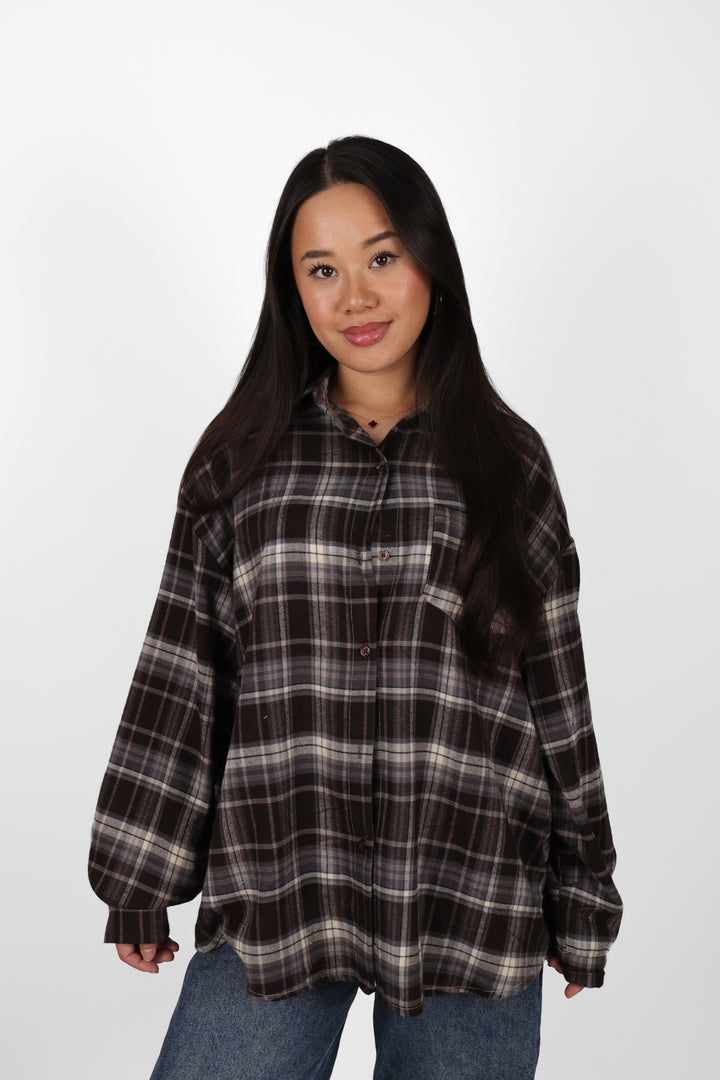 Mila Oversized Check Blouse