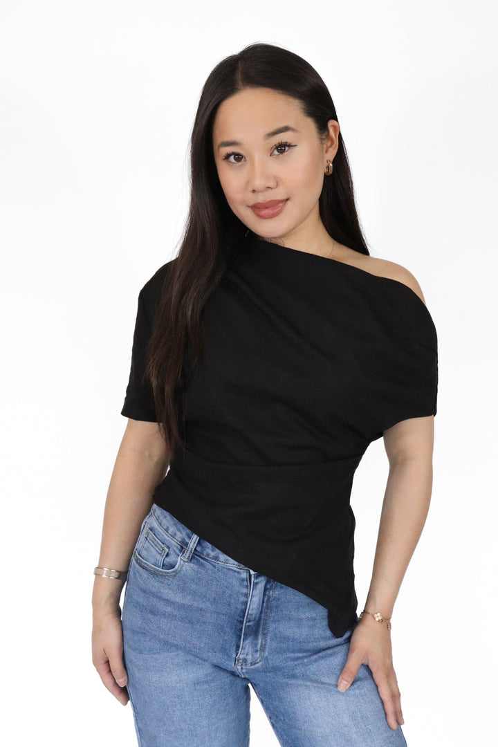 Bella Linnen Draped Top