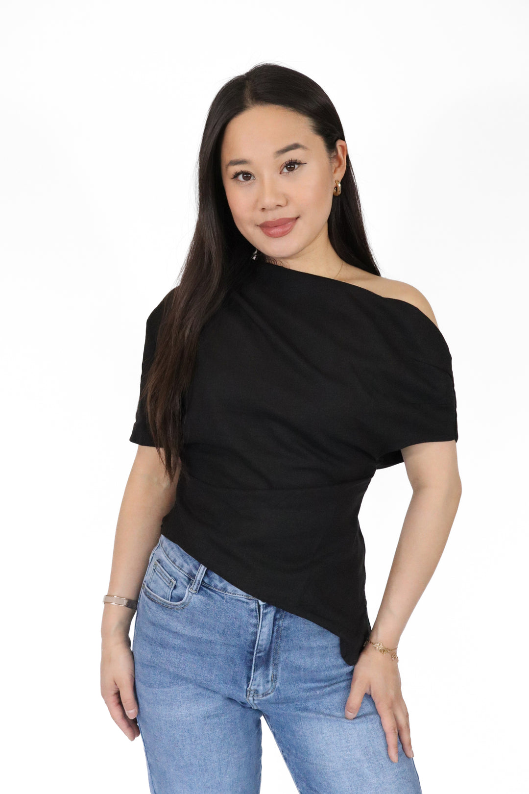 Bella Linnen Draped Top