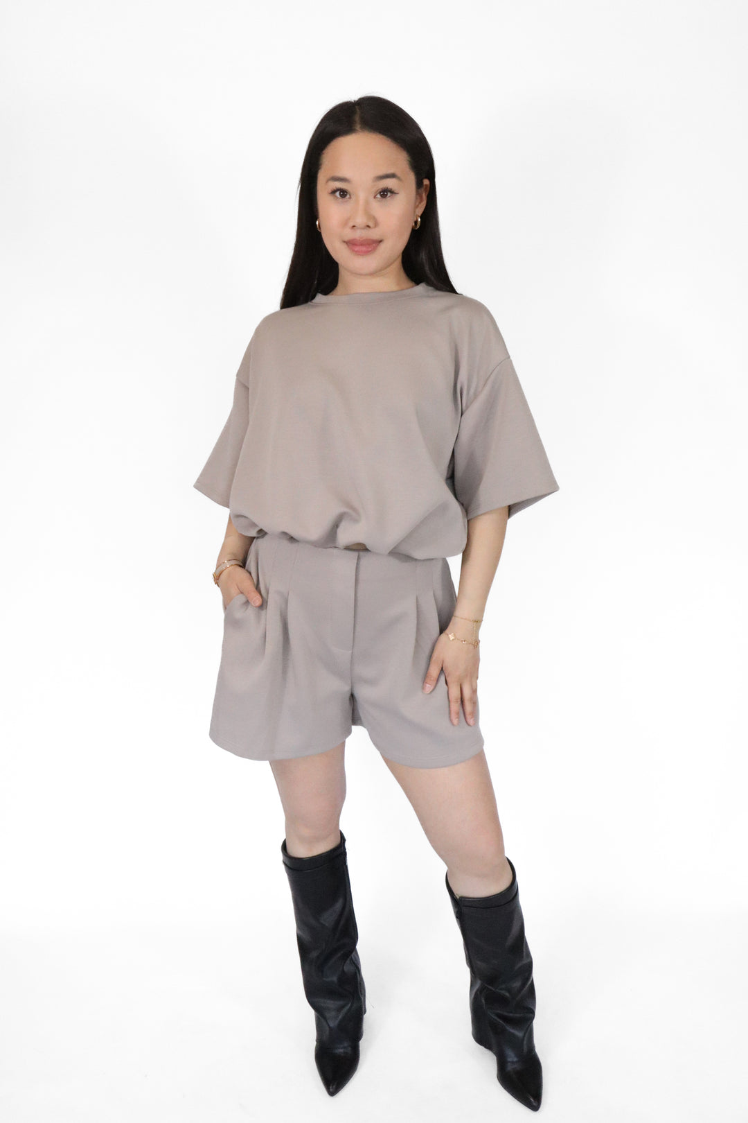 Midnight Flow Short Two Piece Set - Stretch