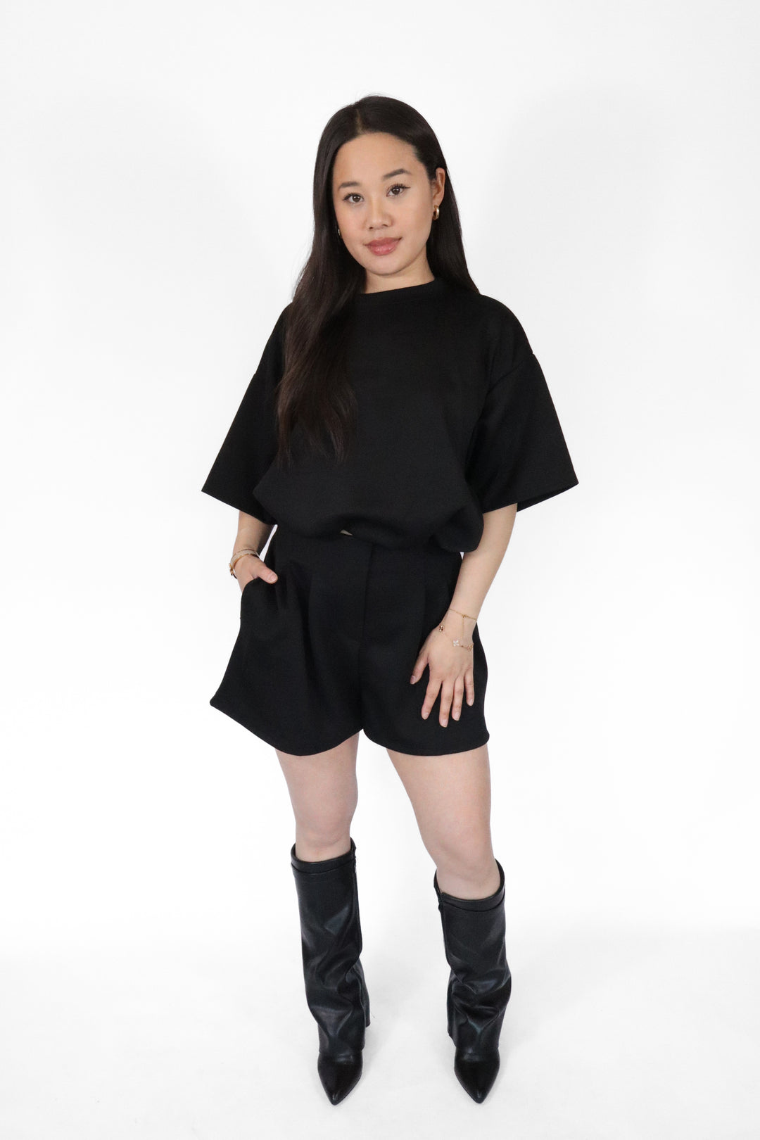Midnight Flow Short Two Piece Set - Stretch