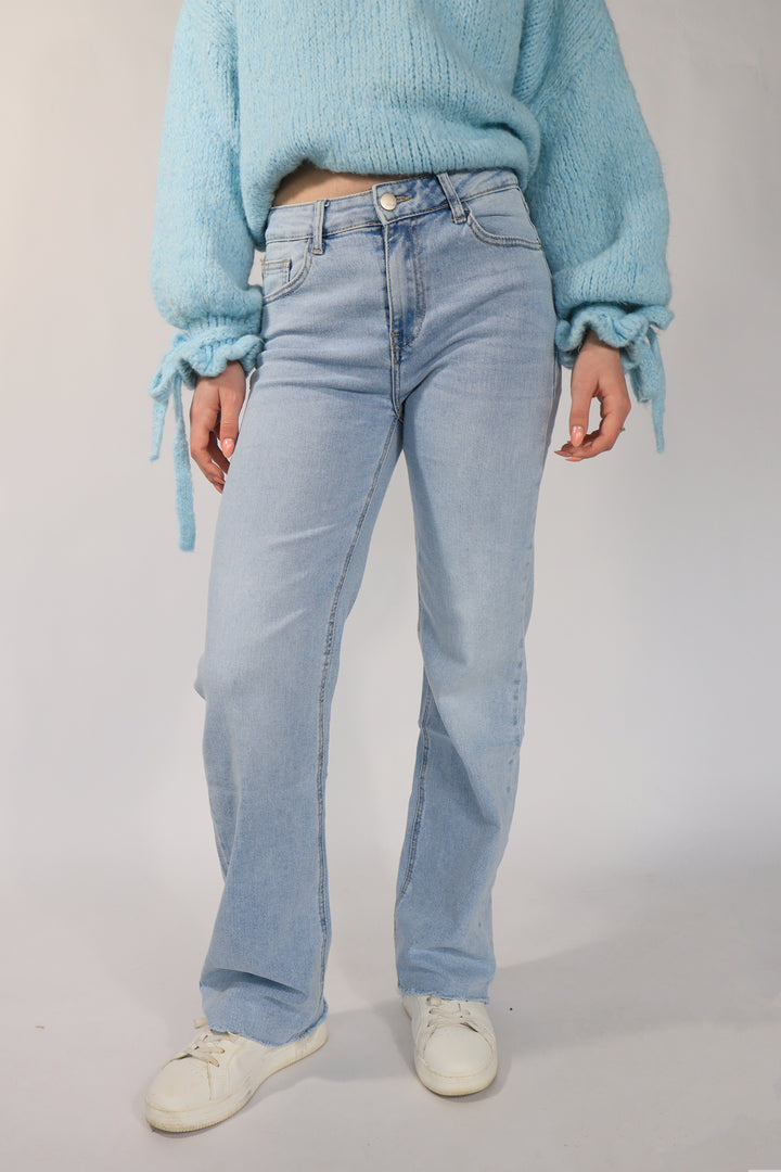 Yuna Mid Waist Wide Leg Jeans - Stretch