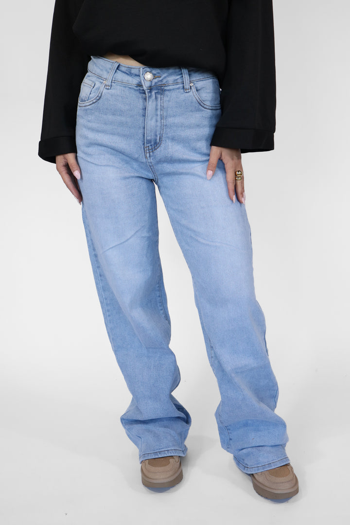 Plus Size Wide Leg Jeans - Stretch