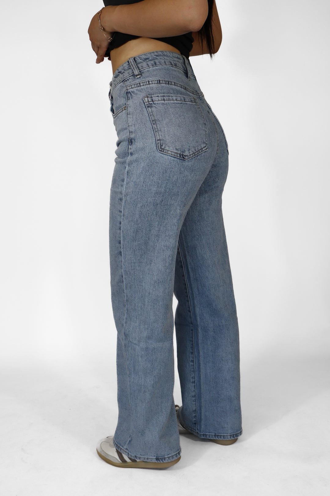 Maeve Petite Wide Leg Jeans - Stretch