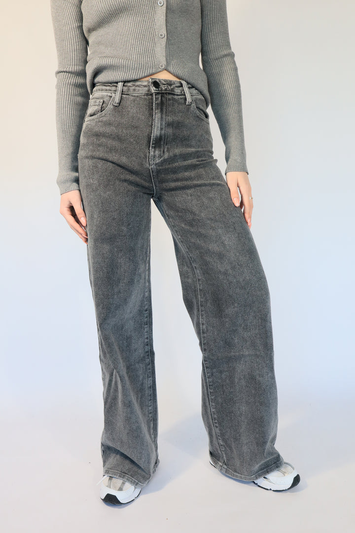 Lio Wide Leg Jeans - Stretch