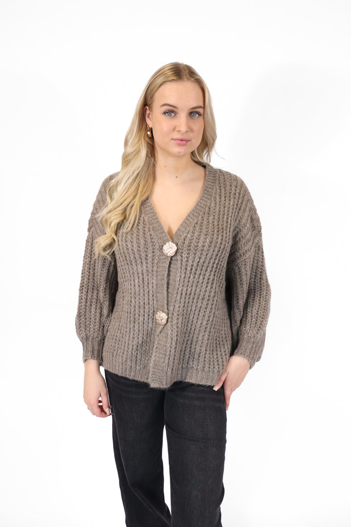 Jasmijn Button Sweater