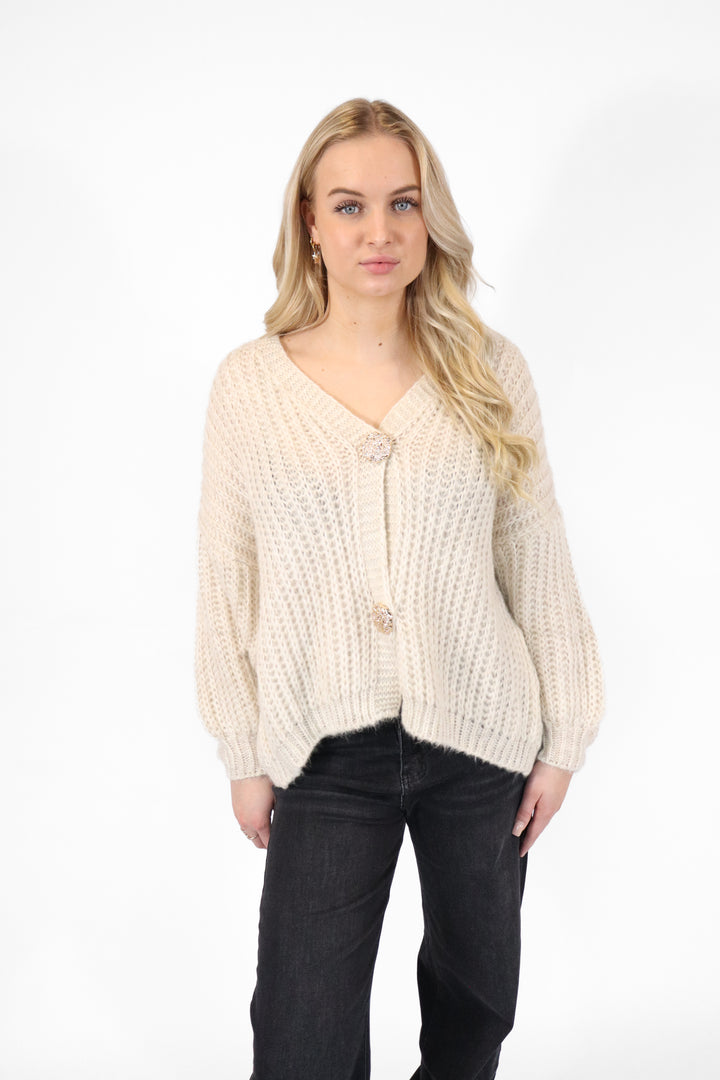 Jasmijn Button Sweater