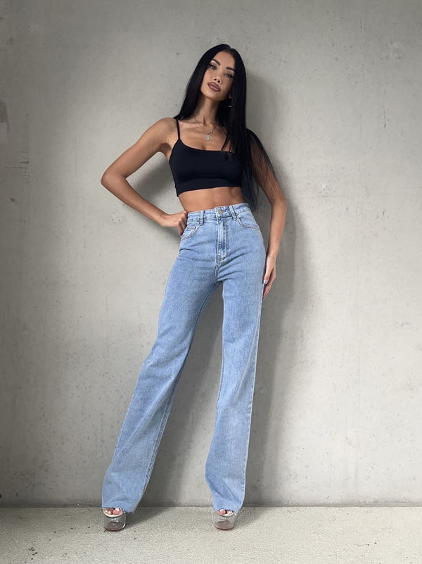 Mila Extra Tall Jeans Wide - Denim