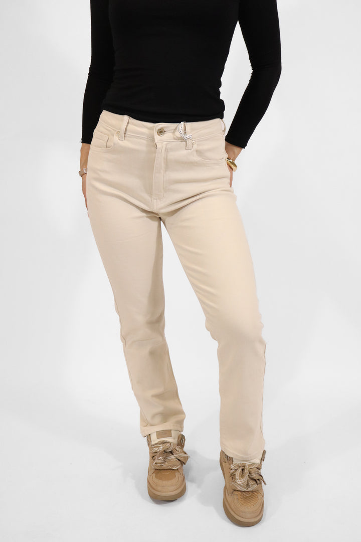 Blue Mom Jeans Petite  - Stretch