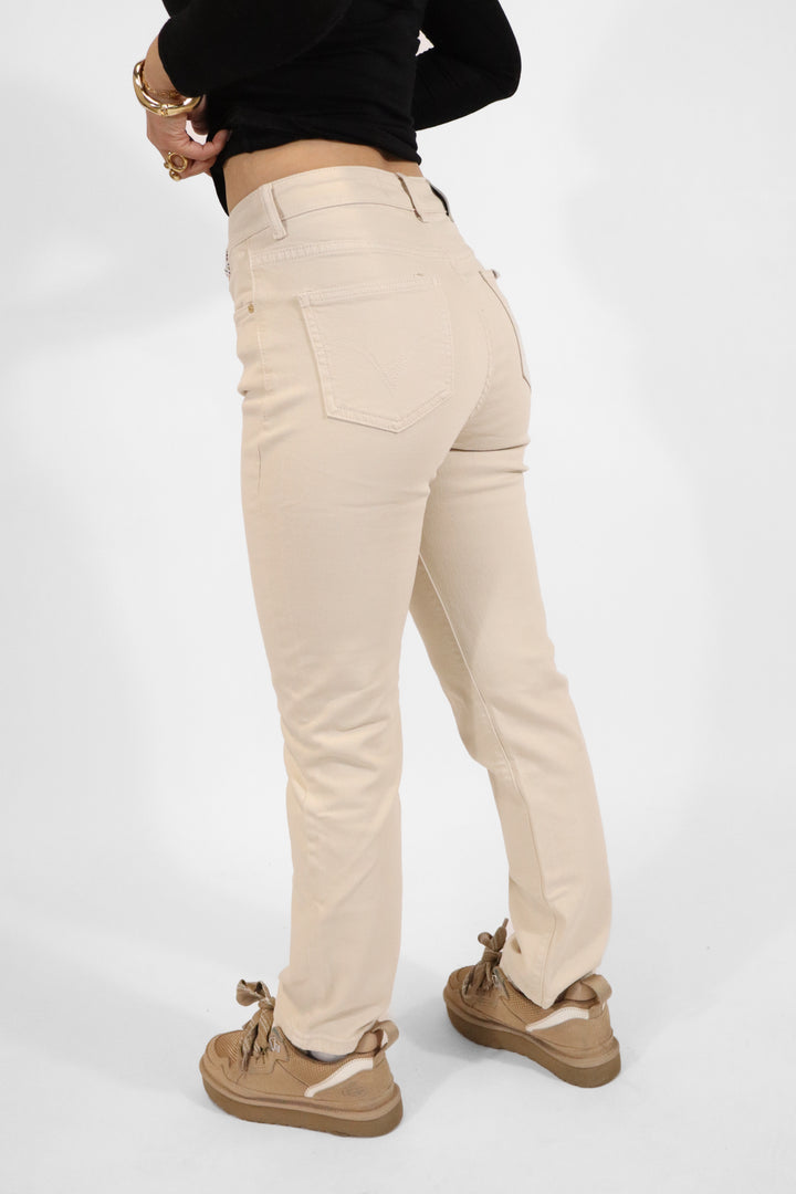 Blue Mom Jeans Petite  - Stretch
