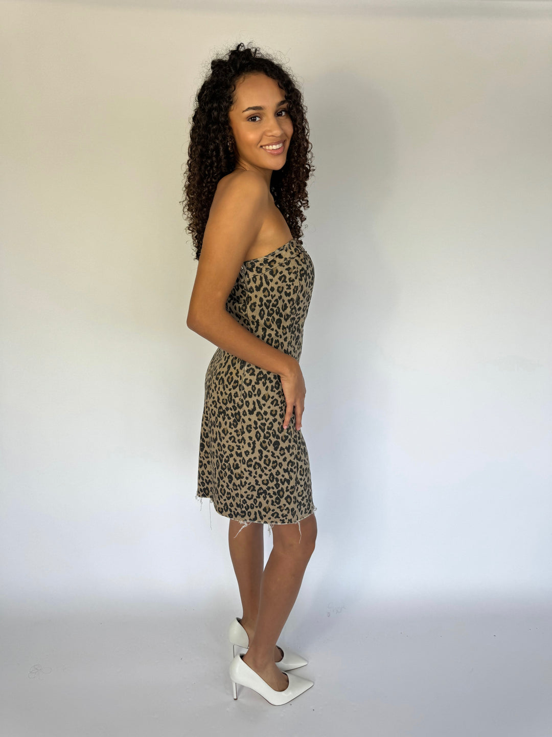 Kiki Leopard Dress - Brown