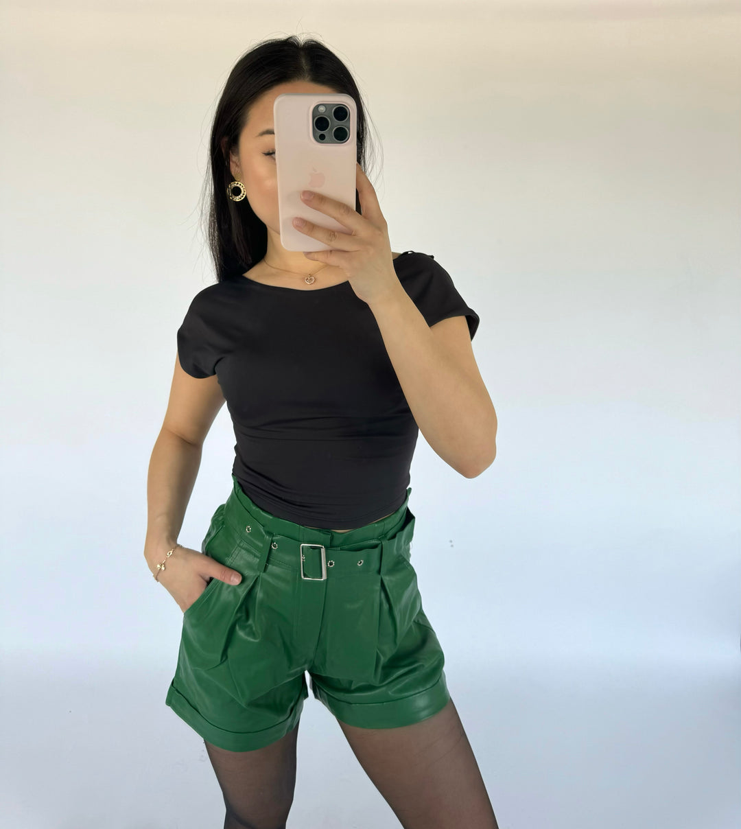 Leather Short - Green