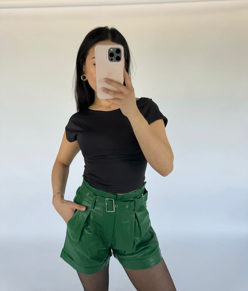 Leather Short - Green