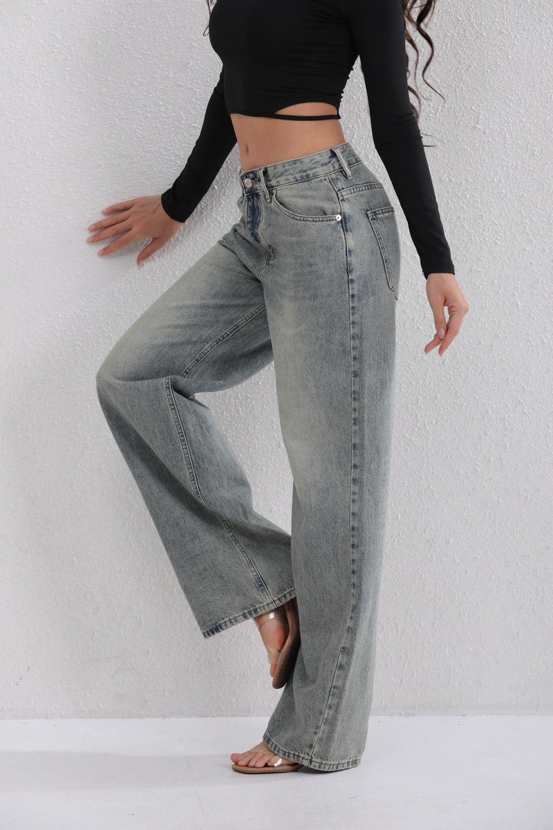 Vera Wide Leg Jeans - Denim