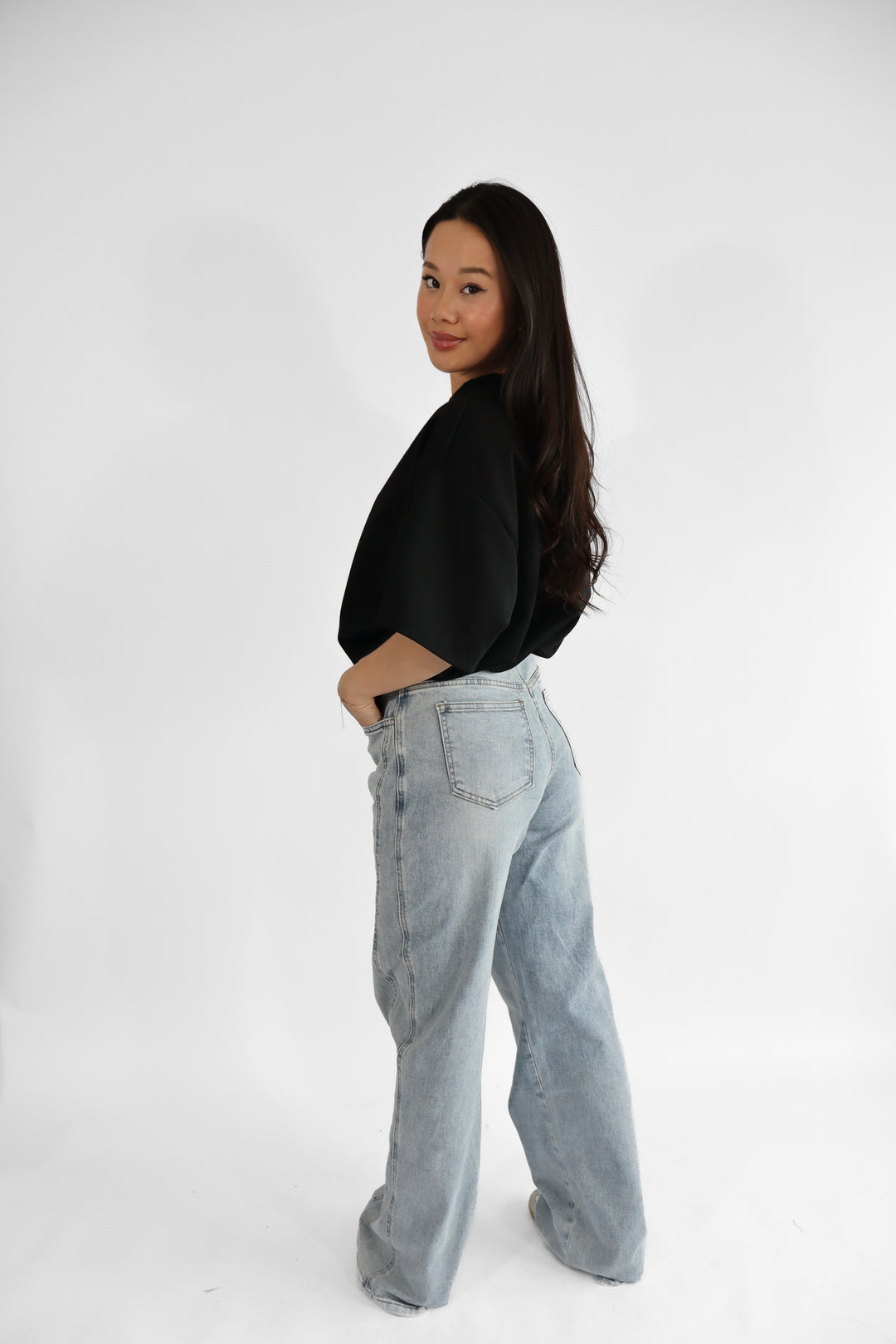 Sofia Wide Leg Jeans - Stretch