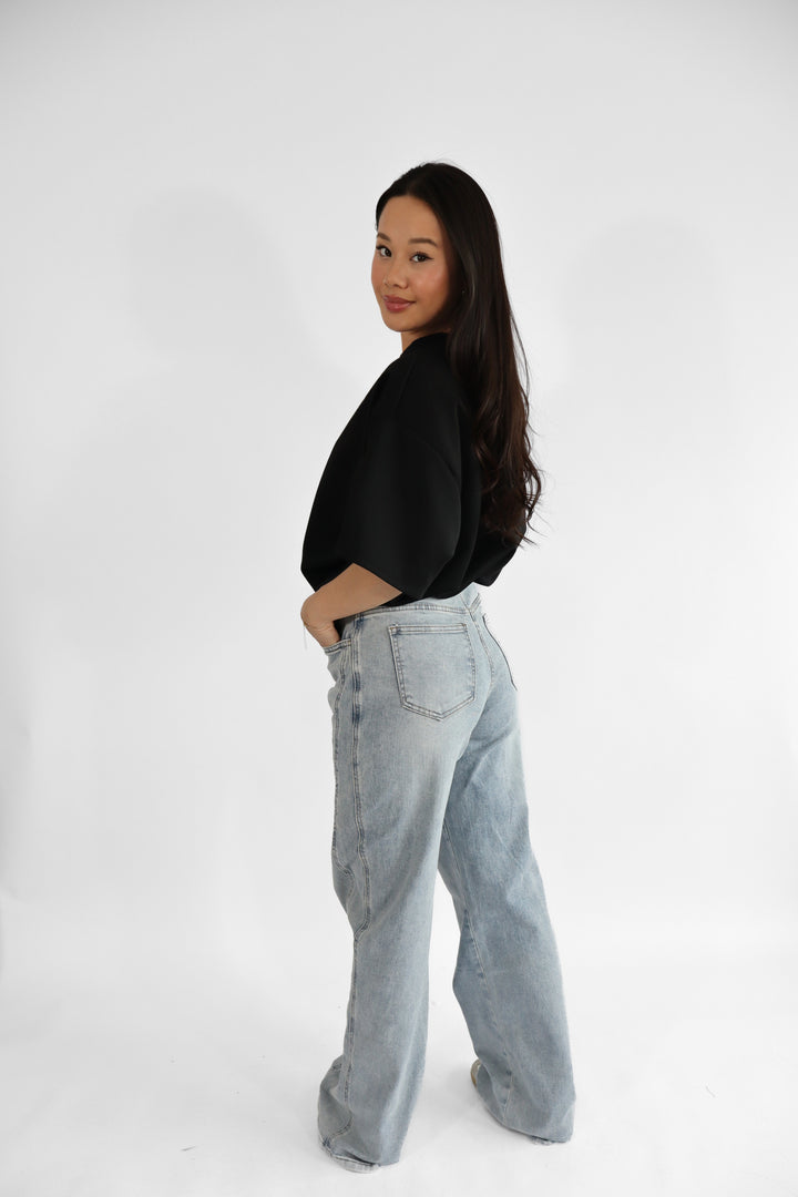Sofia Wide Leg Jeans - Stretch