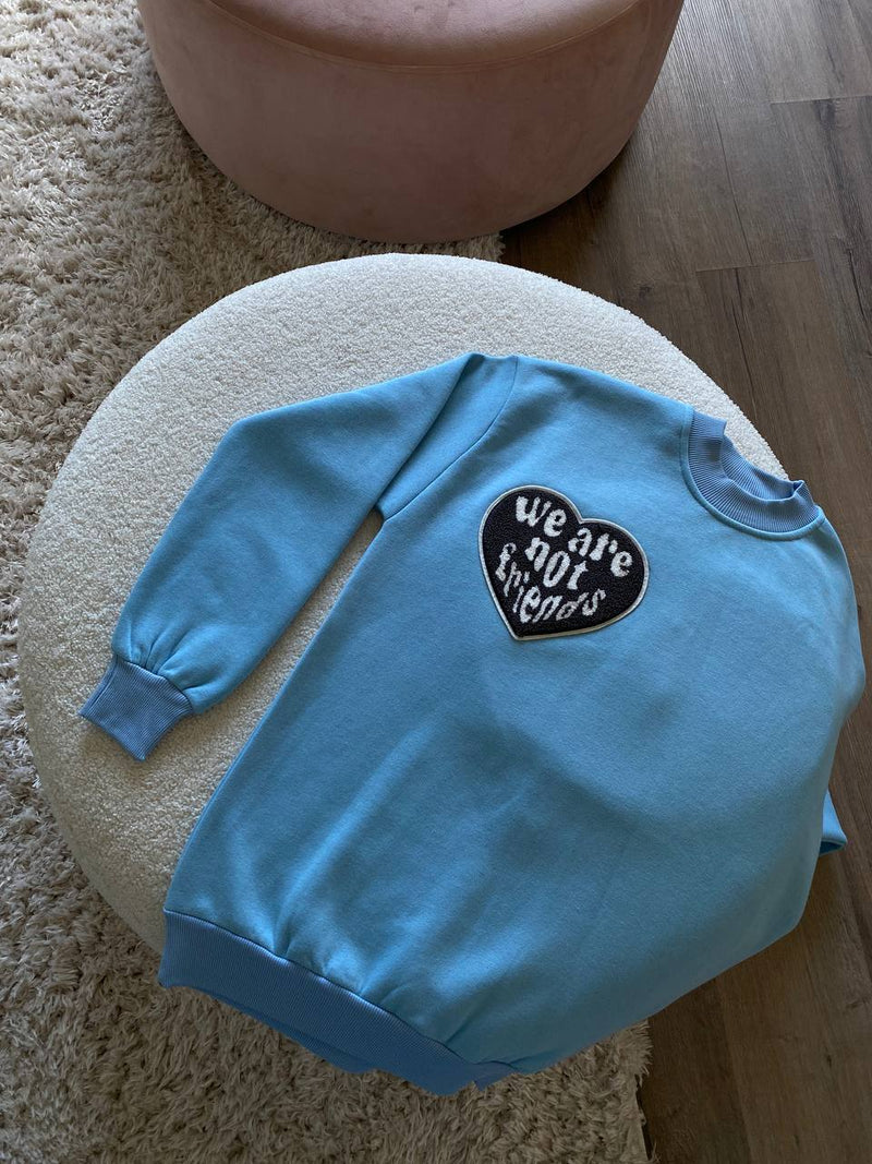 We Are Not Friends Sweater - Baby Blue