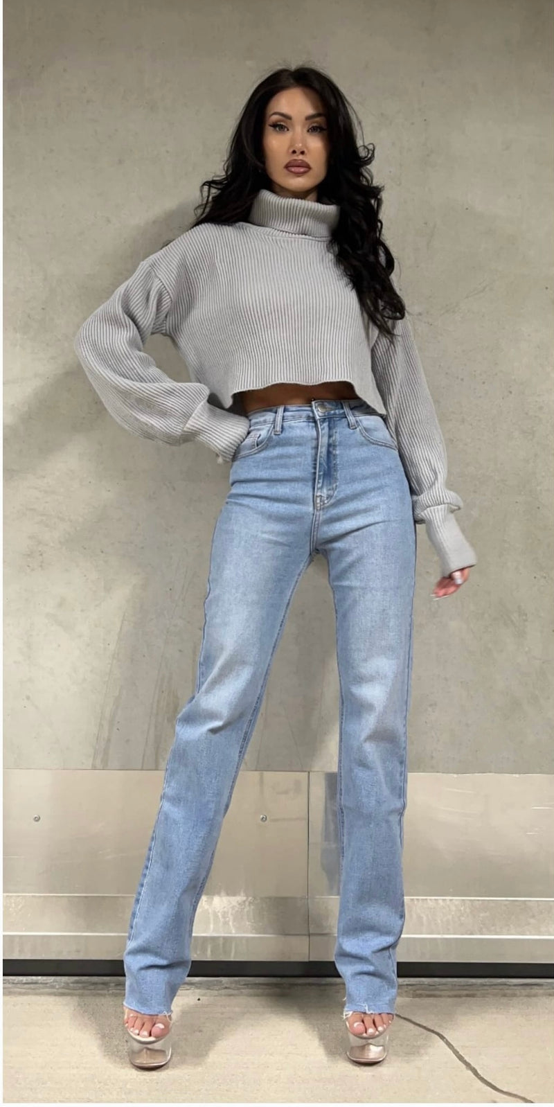 Livia Extra Long Stretch Jeans - Denim