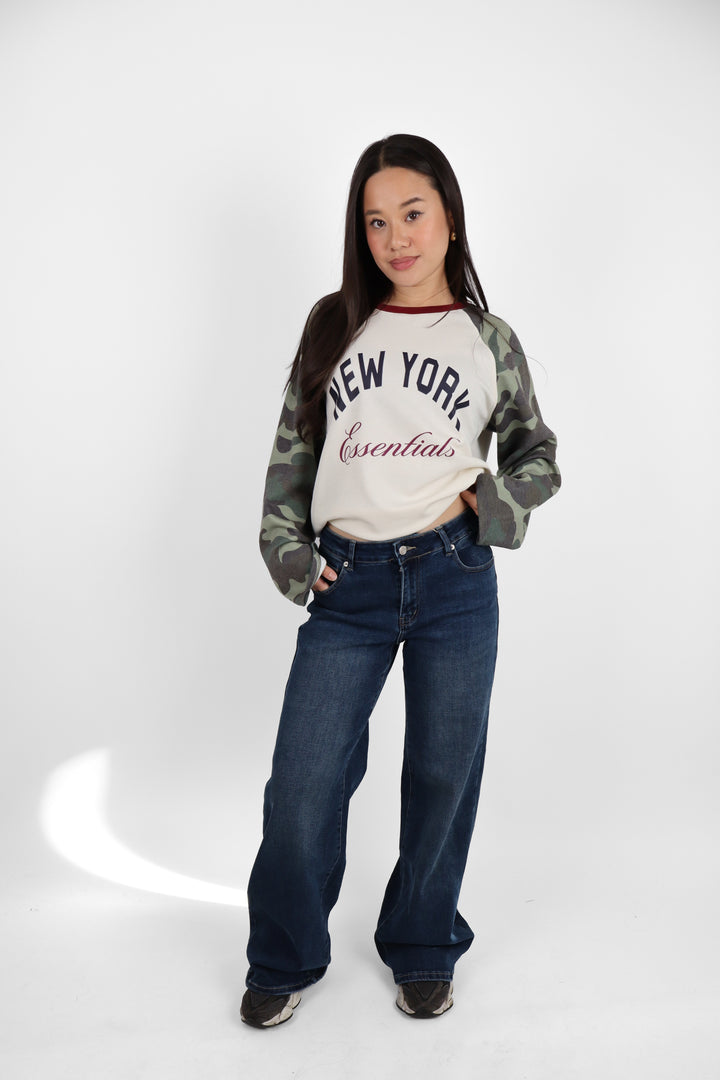 Down Town Low Waist Wide Leg Jeans - Stretch