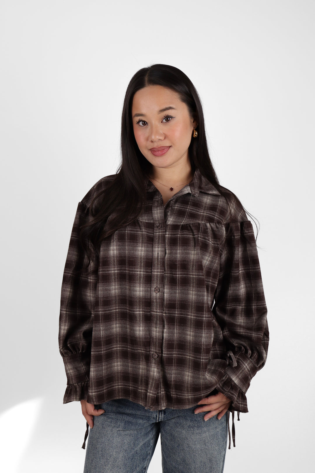 Autumn Muse Check Blouse
