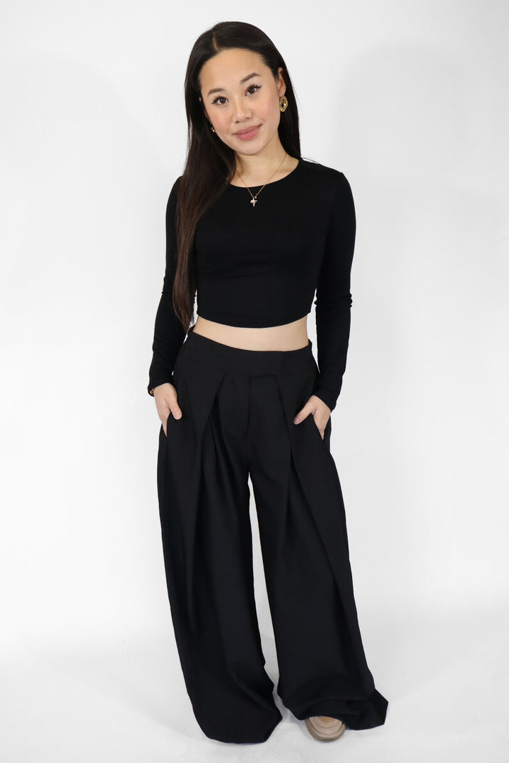 Miley Wide Leg Pantalon - Stretch
