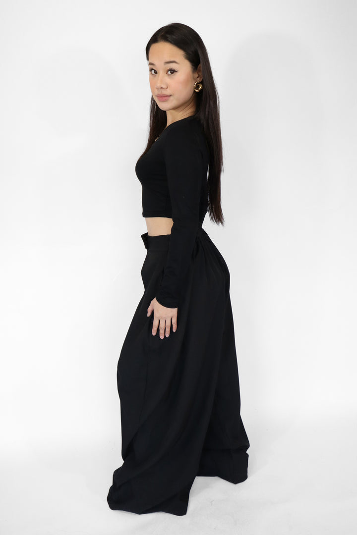 Miley Wide Leg Pantalon - Stretch